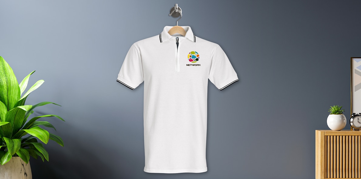   Pikmee Tipline Zipper Polo T-Shirt