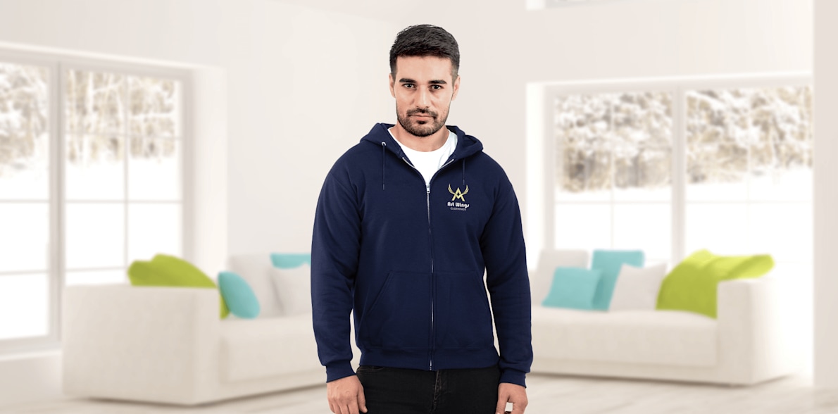 Stitch It to Me: Personalized Embroidered Line Art Hoodie