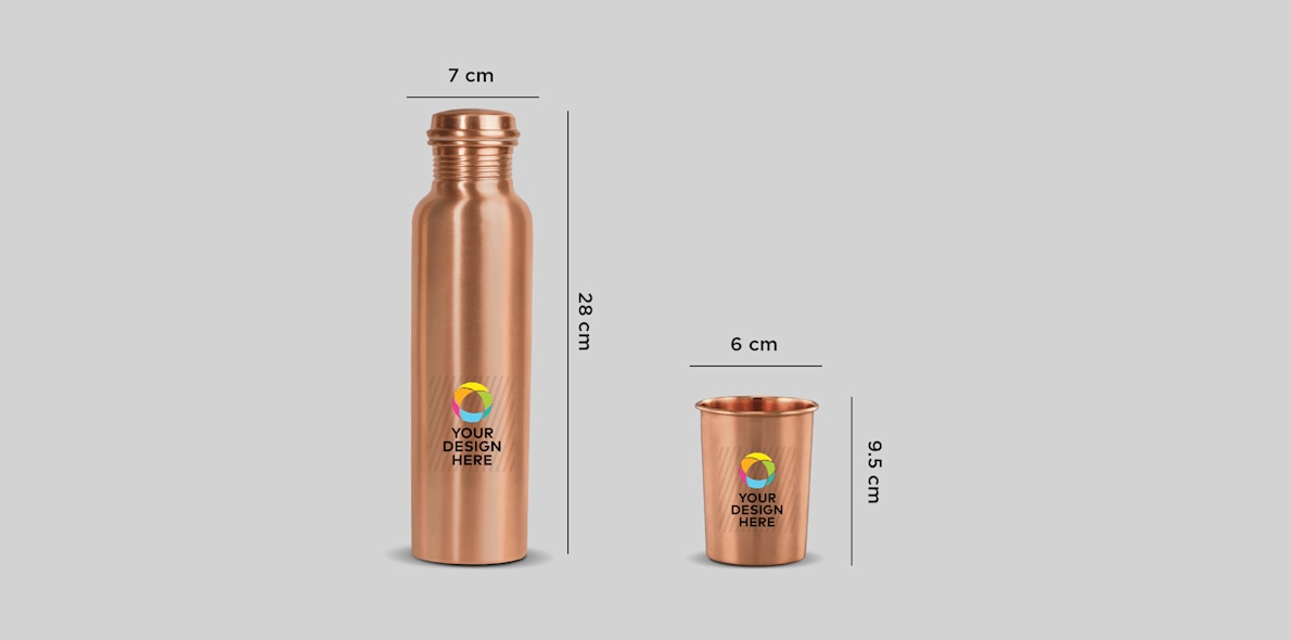 Matte Finish Copper Bottle Set > Hero img3