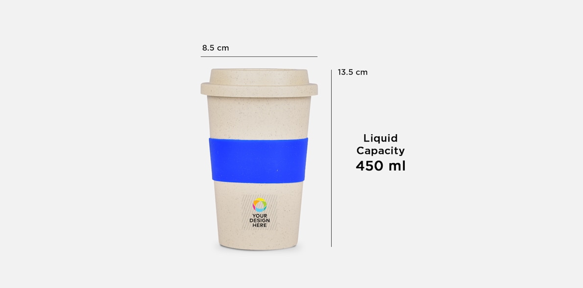 Personalised Eco-friendly Bamboo Fibre Travel Coffee Mug - 350ml > Hero img4