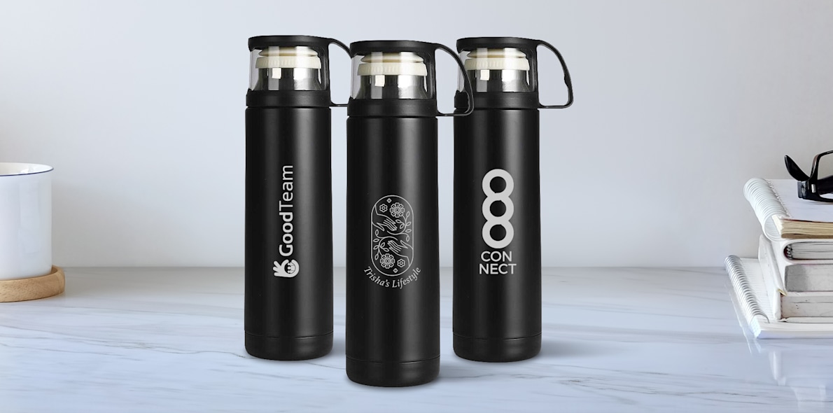 Larger version: Stainless Steel Thermo Flask with Cup 500ml > Hero img1