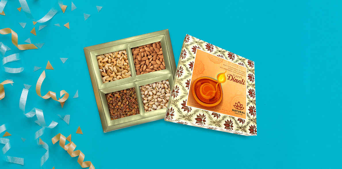 Larger version: Dry Fruits Diwali Gift Hampers - Box > Hero img1