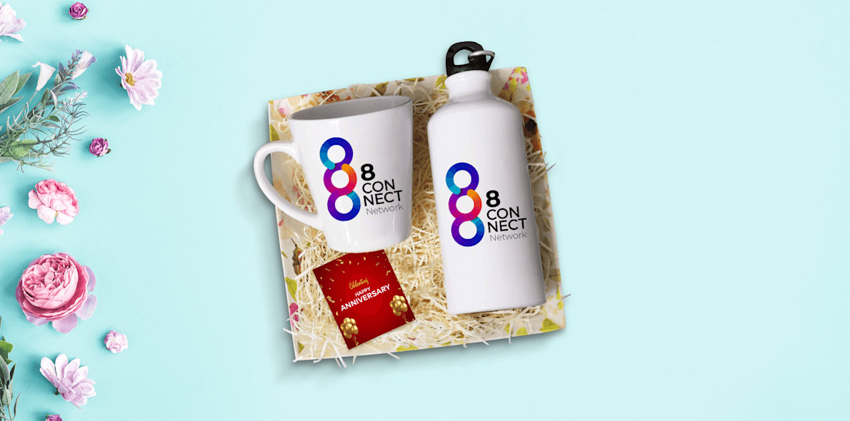 Larger version: Festive Gift Hamper (Coffee Mug/Bottle/Card)