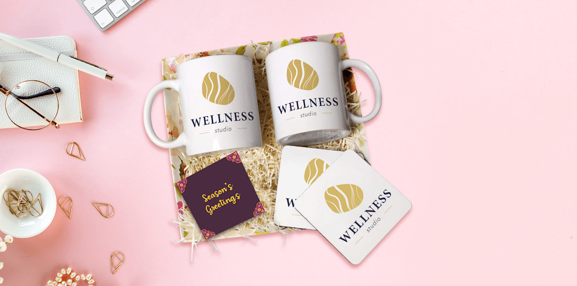 Larger version: Festive Gift Hamper - (Coffee Mug/Tea Coaster/Card) > Hero img1