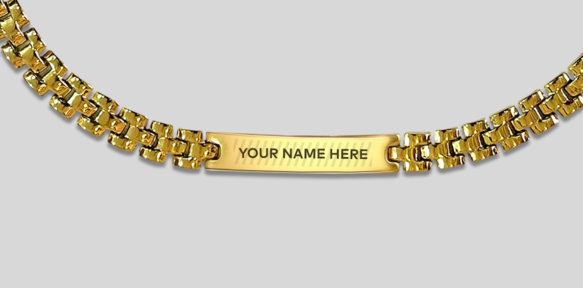 Personalised Rakhi Golden Rolex Chain > Hero img4