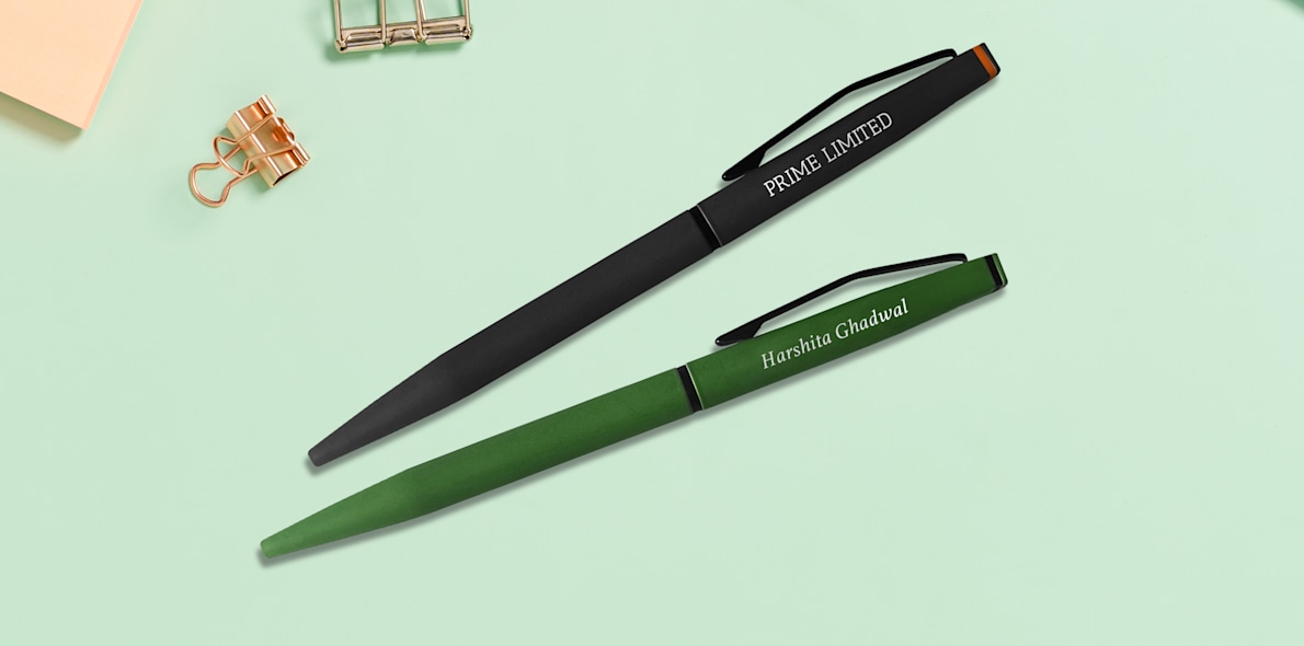 Sleek Metal Ballpoint Pens > Hero img1