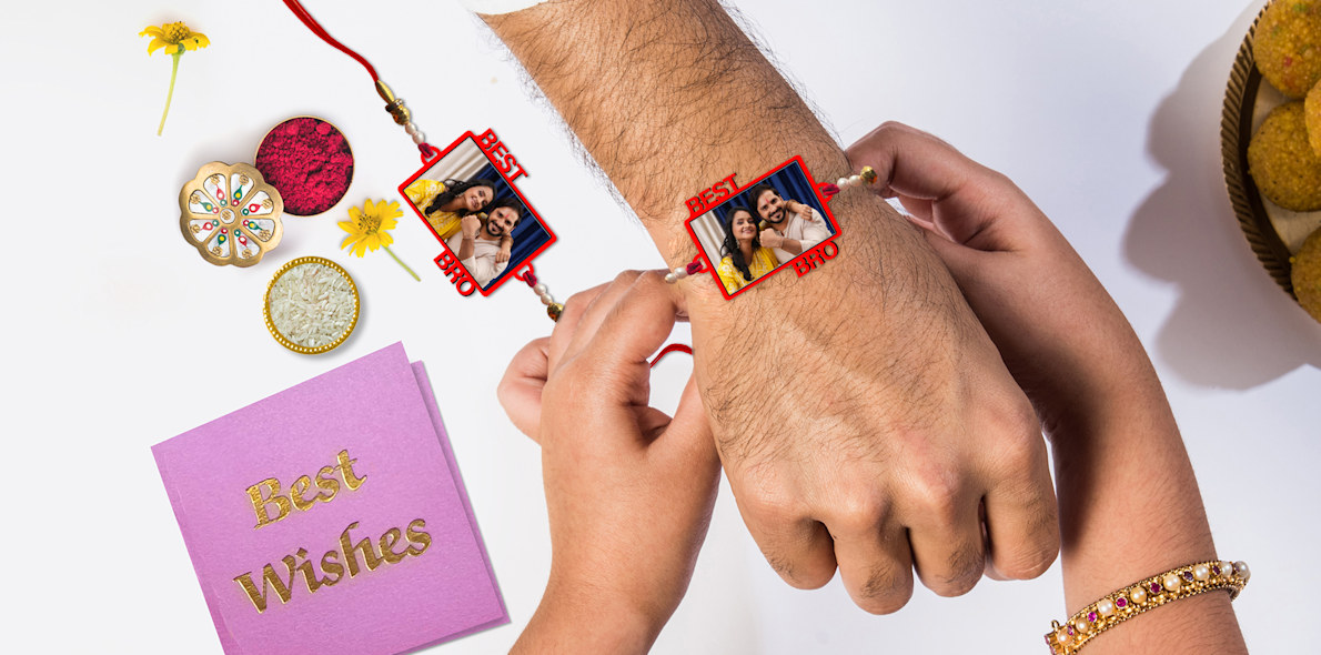 Larger version: Personalised Best Bro Photo Rakhi > Hero img1