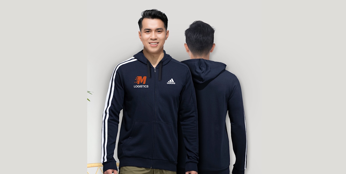 Blue Adidas Logo Adidas Supreme Background Custom Adidas® Hoodies