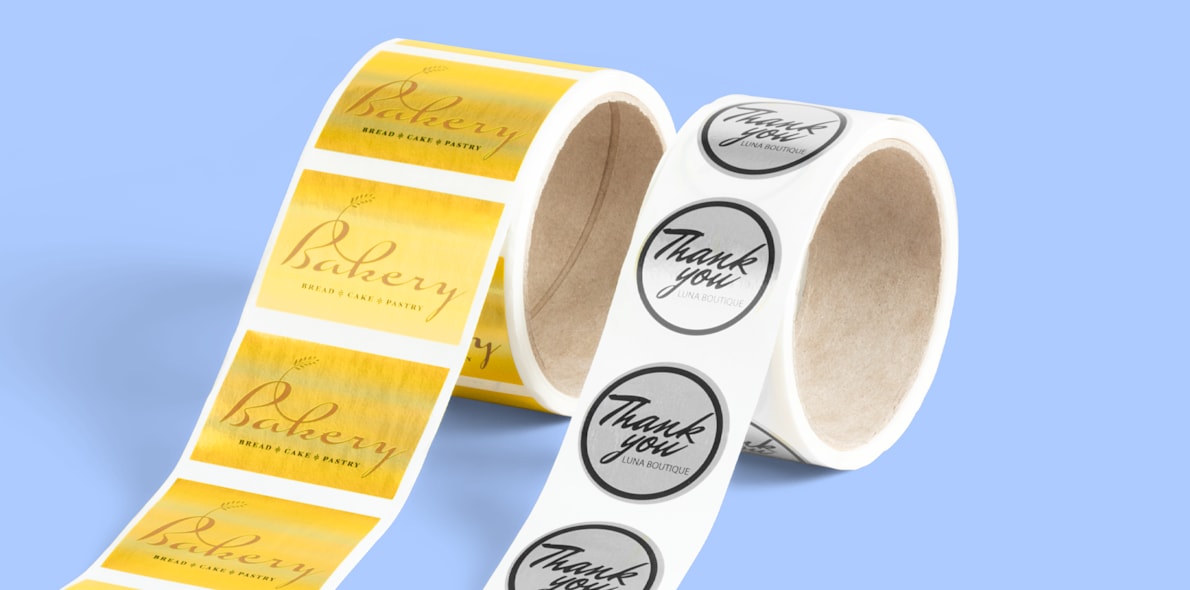 Eggshell Felt Roll Labels, Custom Sticker Rolls