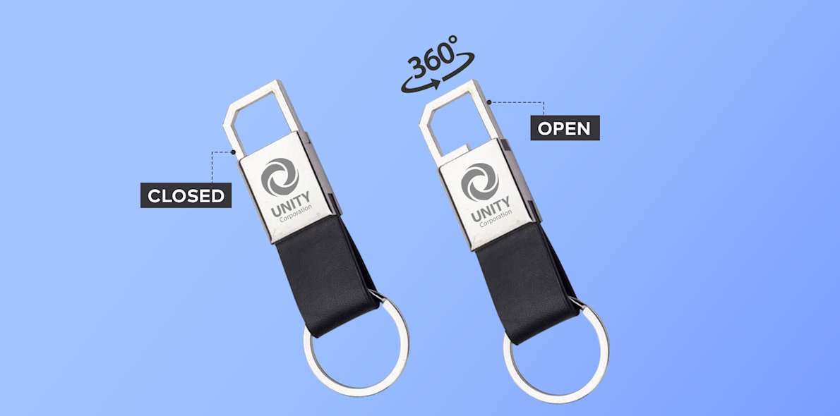 Silver Hook and Loop Keychain > Hero img3