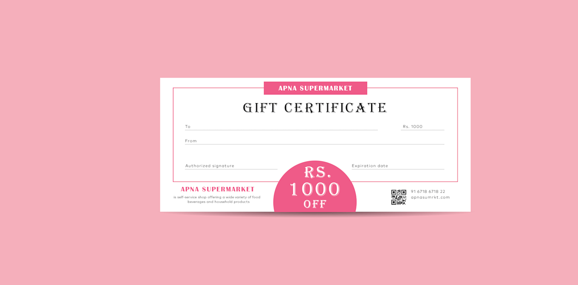 Custom Gift Certificates, Gift Cards Printing & Designs