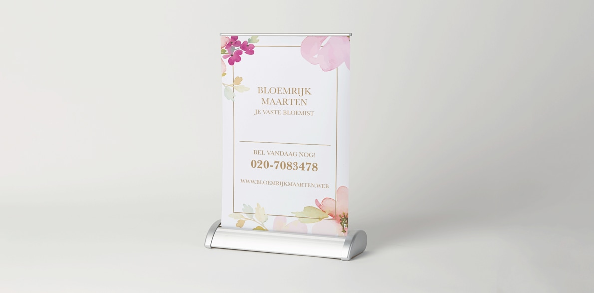 Mini roll up banners