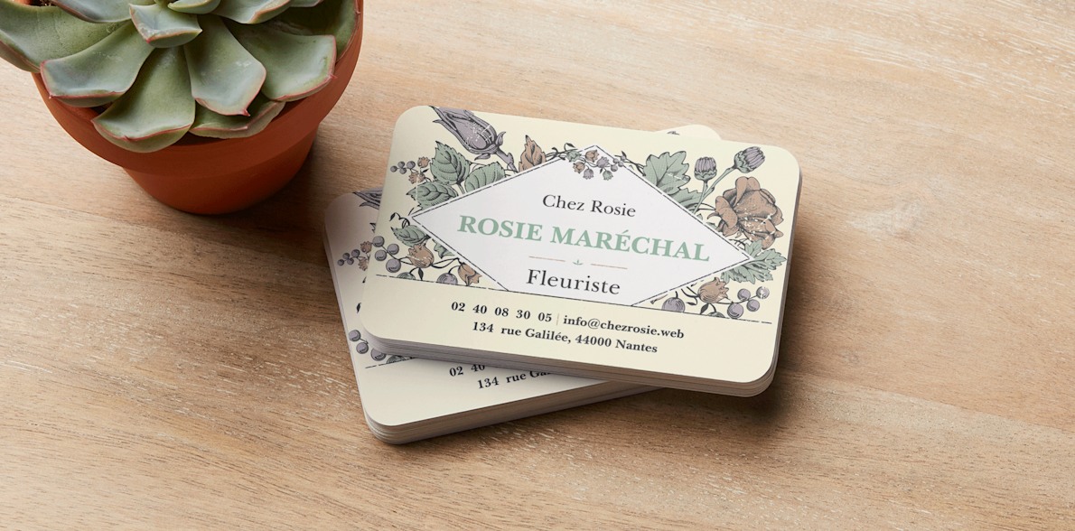 Carte de visite classique - papier recyclé