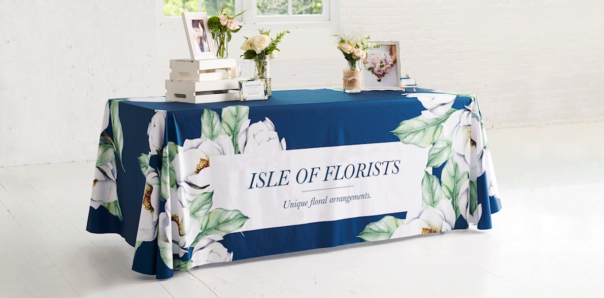 Branded tablecloth tablecloth with logo personalised tablecloth