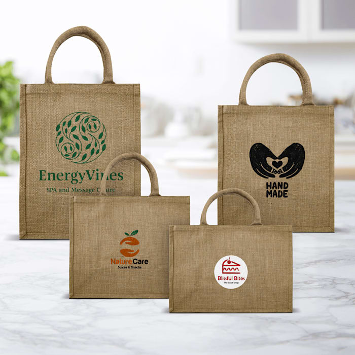 Custom Jute Bags: Logo Jute bags Printing Online | VistaPrint