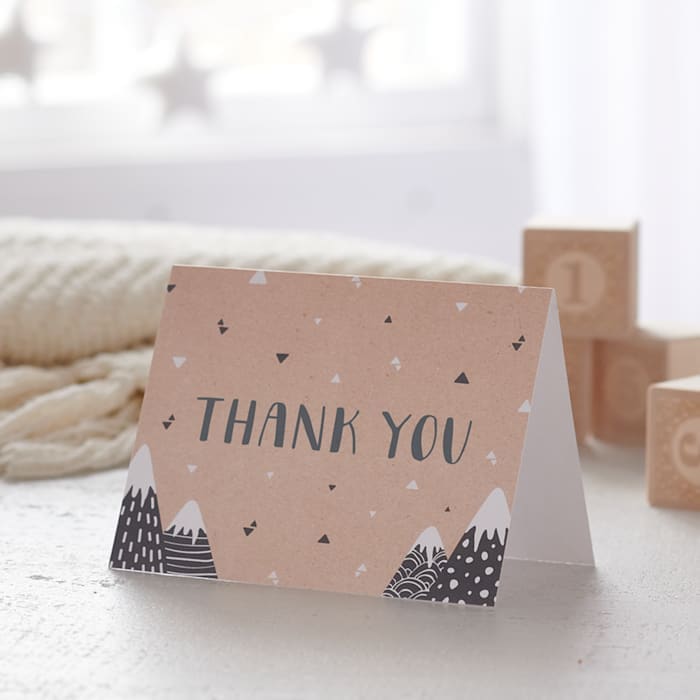 New Baby Thank You Cards with own Photo and Text 80 
