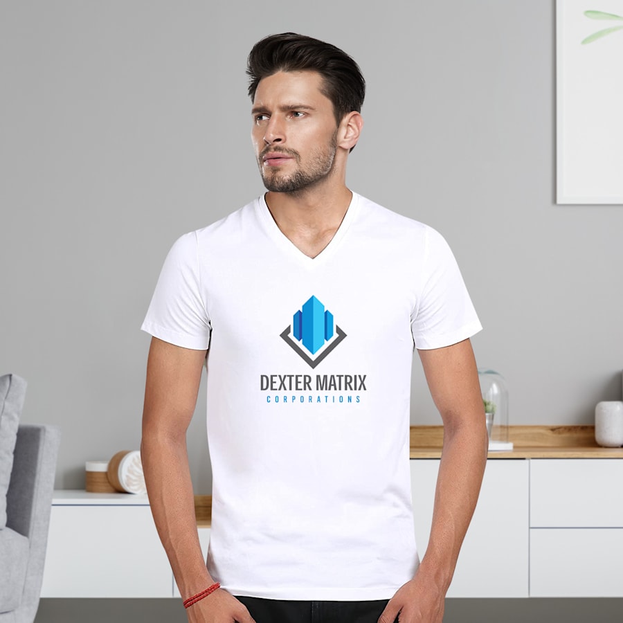 Custom V-neck T-shirts for Men  Personalised V Shape T-shirts