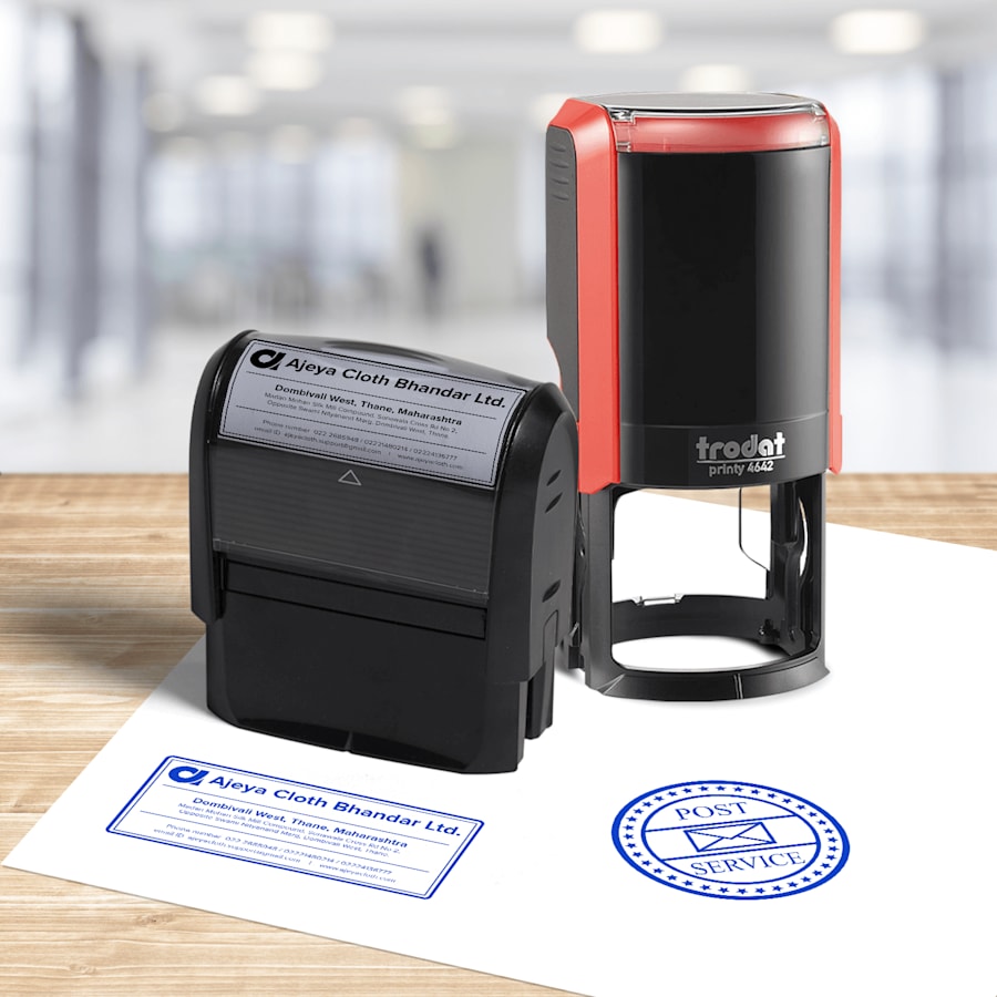 Custom Signature Stamp - Self Inking Customized Signature Stamp | Choose Ink Color (Black)