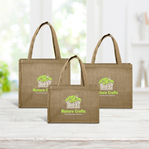 Jute Shopping Bag with handy pockets