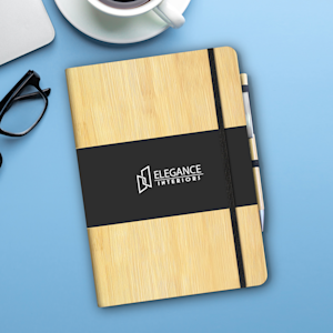 Wooden PU Diary with Pen > Overview Image