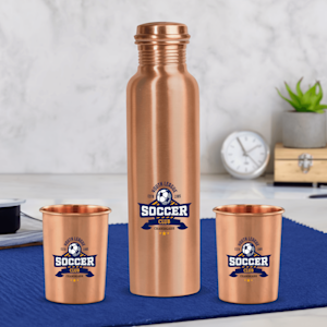 Matte Finish Copper Bottle Set > Overview Image