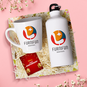 Festive Gift Hamper (Coffee Mug/Bottle/Card) 