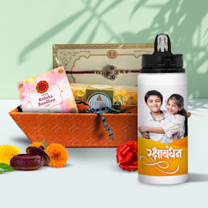 Printed Bottle with Rakhi > Overview image