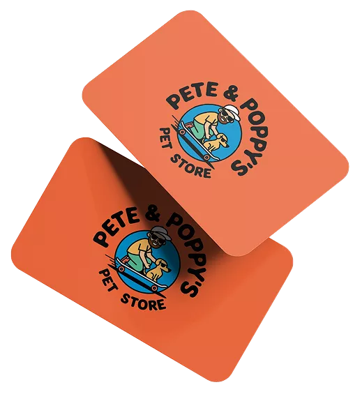 Pet store logo printed on Business Cards