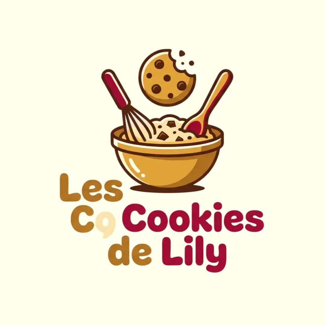 Illustration d'un bol de pâte avec fouet et cuillère, évoquant la pâtisserie maison et les cookies.