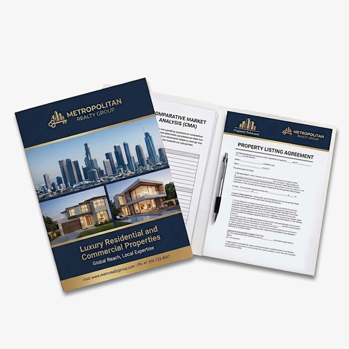Custom printed document folders