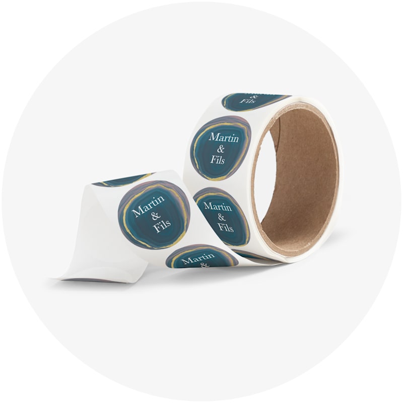 Custom printed product labels and stickers