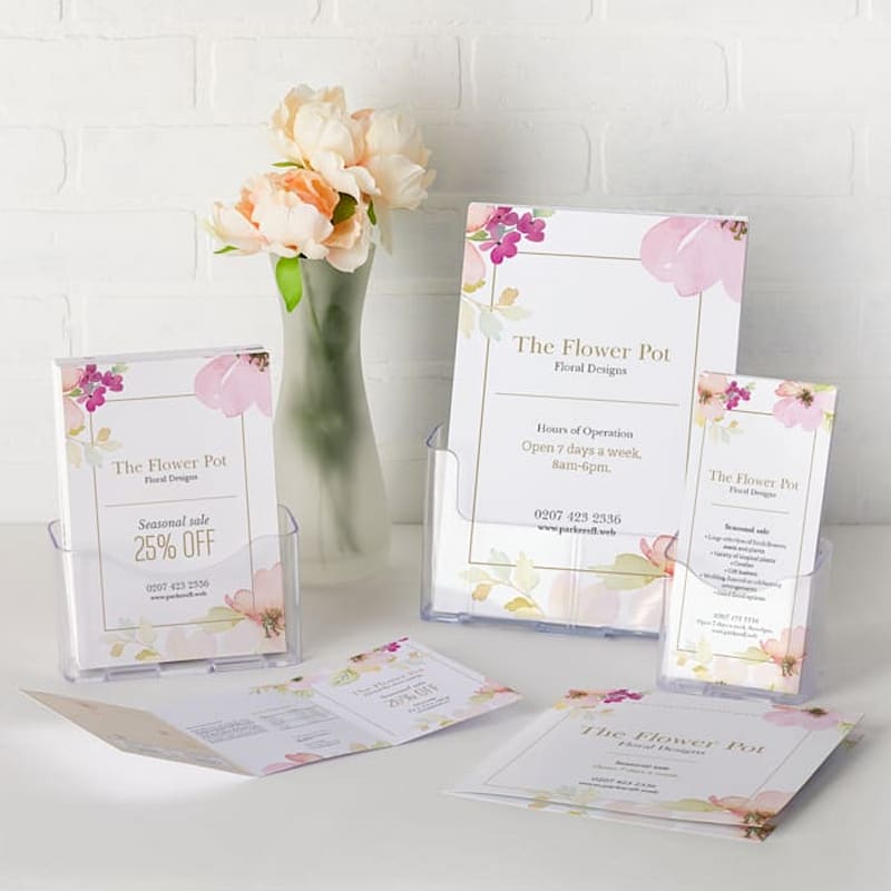 Professionally printed promotional flyers