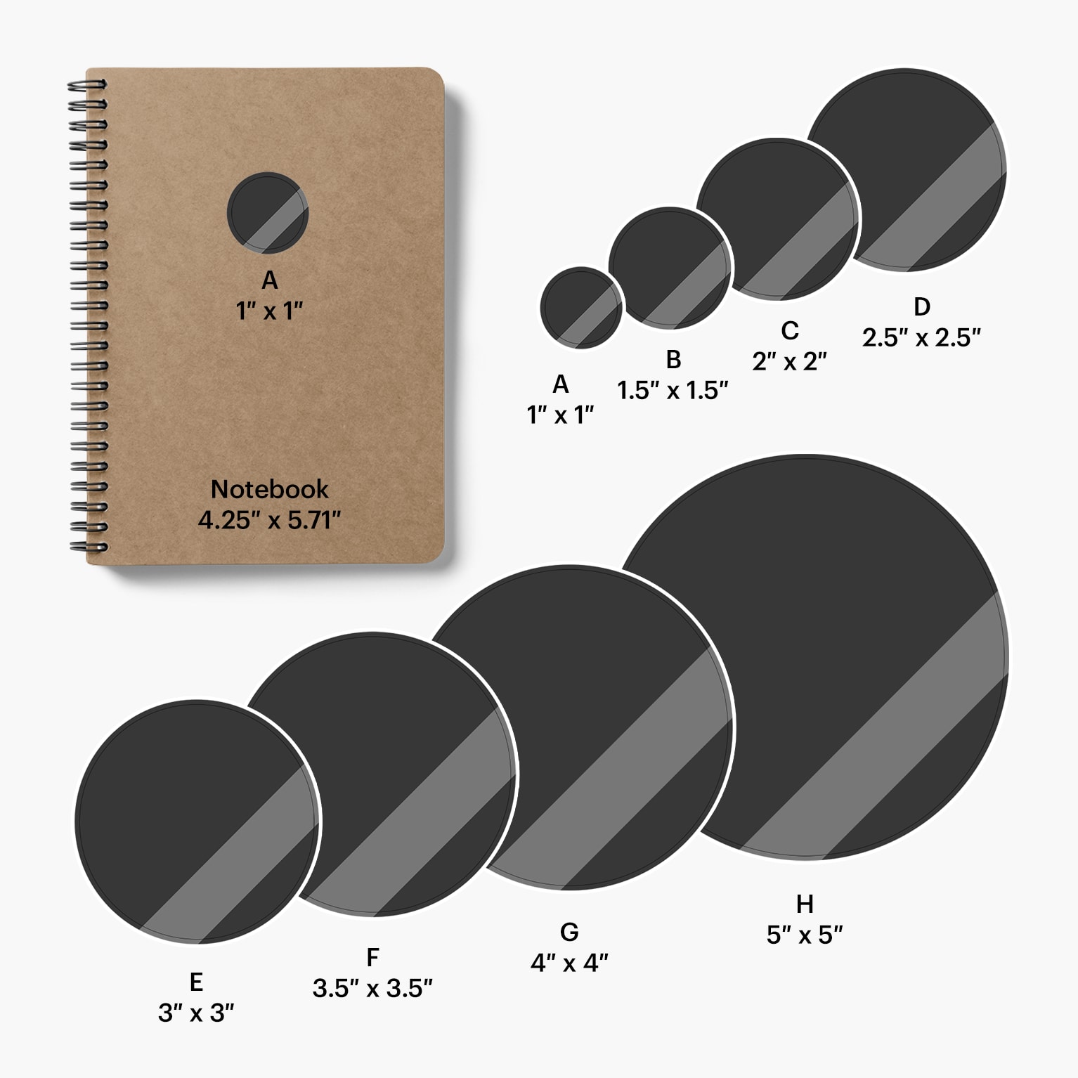 hojas de etiquetas adhesivas redondas