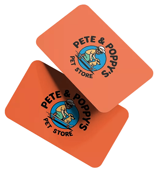 Pet store logo printed on Business Cards