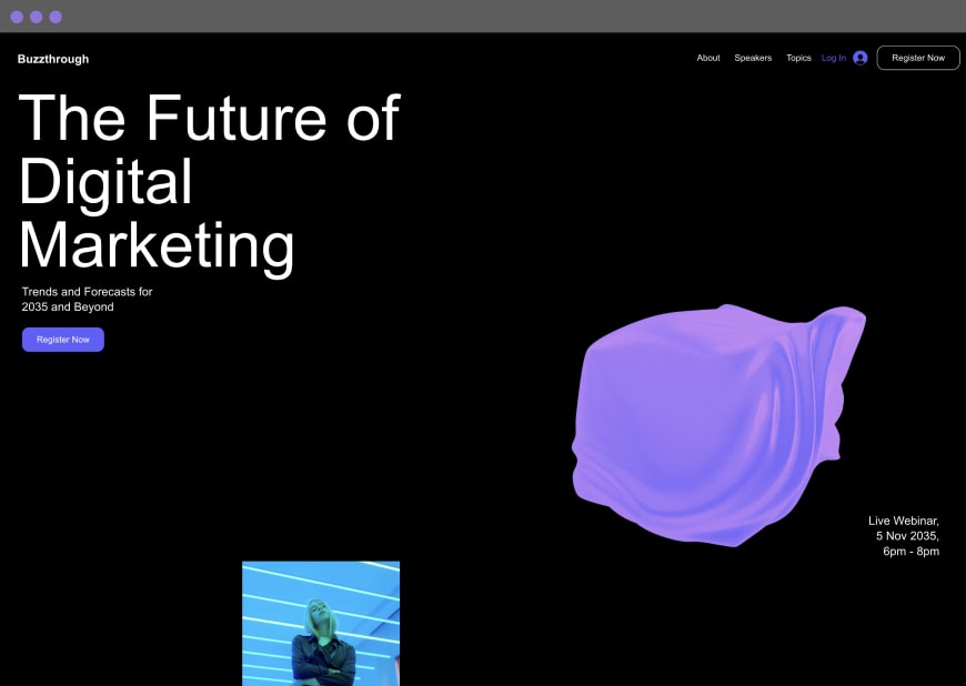 Example 4 of most popular website design in desktop and mobile.