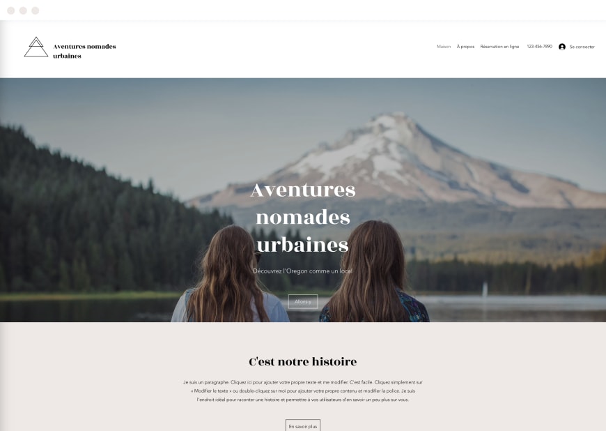 Exemple 5 d’un graphisme de site web populaire pour ordinateur et mobile.