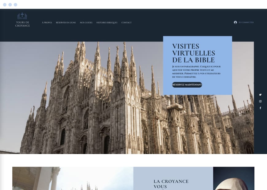 Exemple 6 d’un graphisme de site web populaire pour ordinateur et mobile.