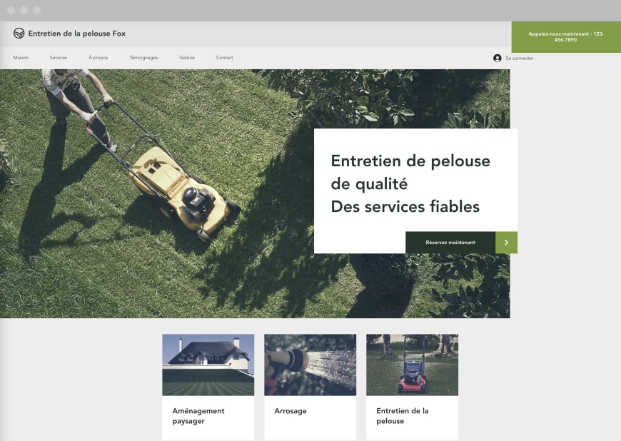Exemple 1 d’un graphisme de site web populaire pour ordinateur et mobile.