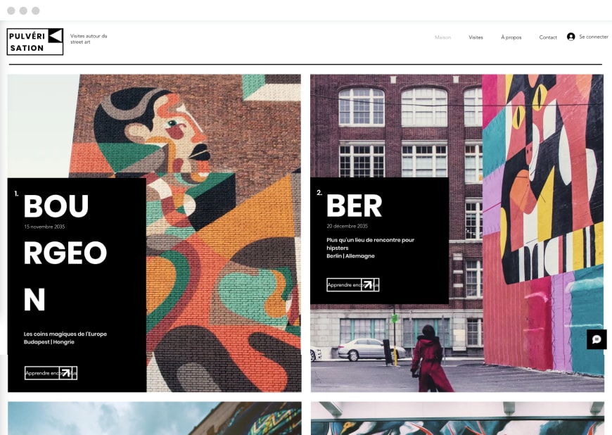 Exemple 7 d’un graphisme de site web populaire pour ordinateur et mobile.