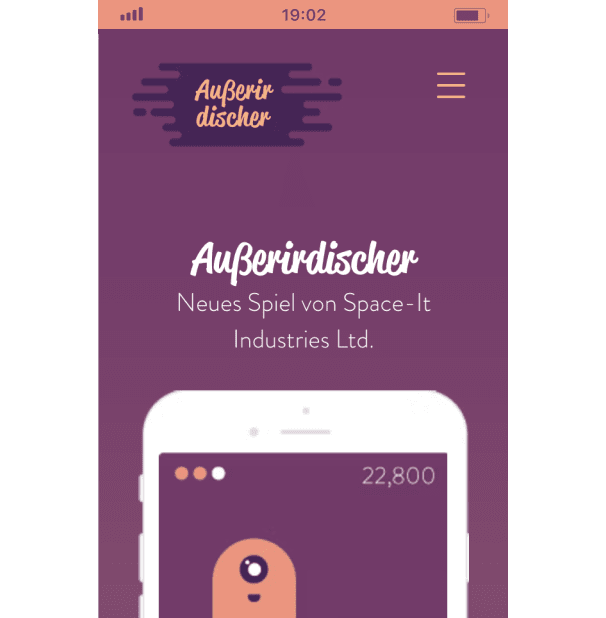 5. Beispiel eines beliebten Website-Designs als Desktop- und mobile Version.