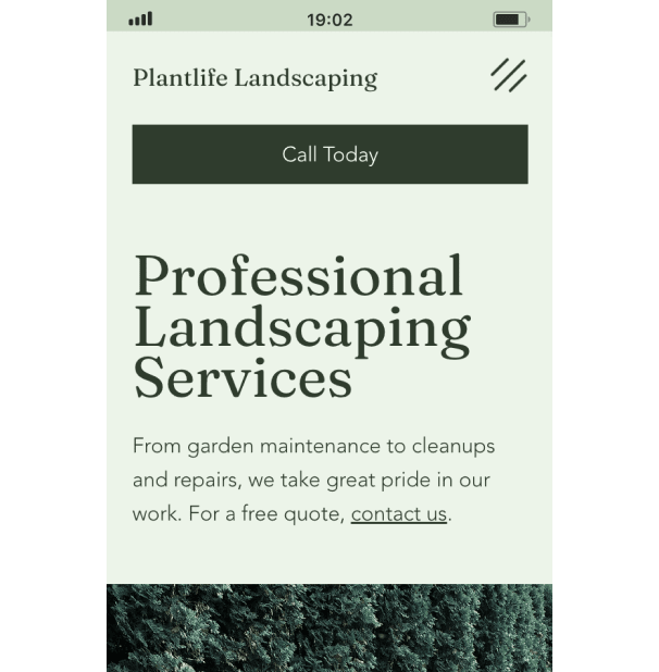 4. Beispiel eines beliebten Website-Designs als Desktop- und mobile Version.