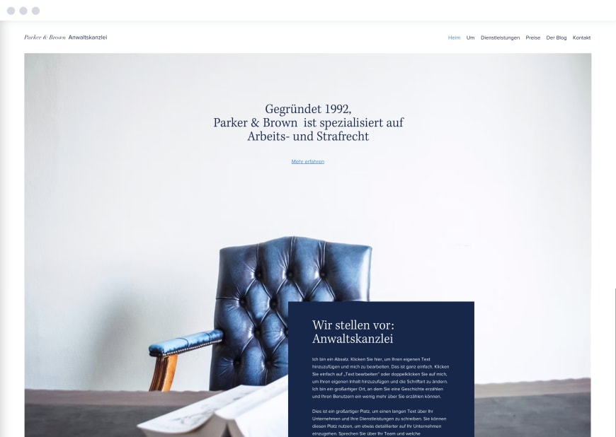 9. Beispiel eines beliebten Website-Designs als Desktop- und mobile Version.