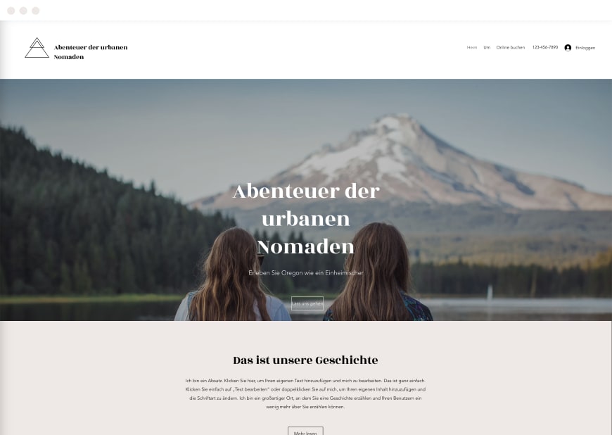 5. Beispiel eines beliebten Website-Designs als Desktop- und mobile Version.
