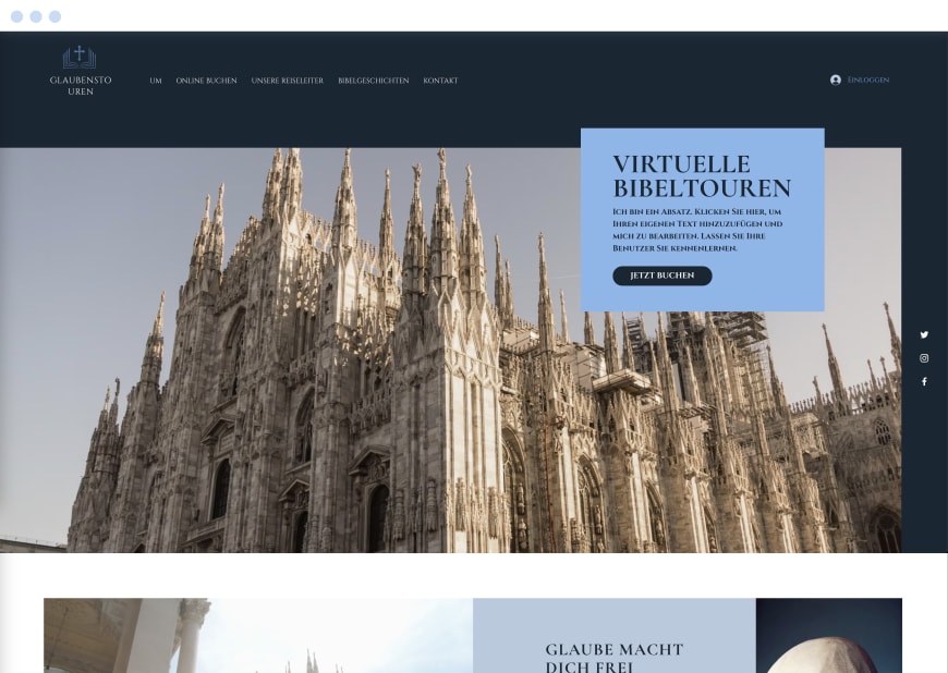 6. Beispiel eines beliebten Website-Designs als Desktop- und mobile Version.
