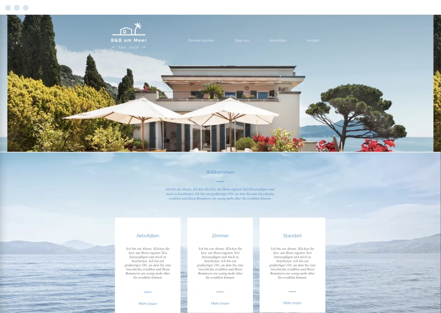 8. Beispiel eines beliebten Website-Designs als Desktop- und mobile Version.