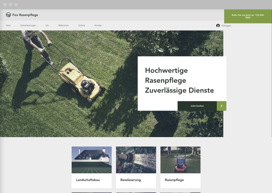1. Beispiel eines beliebten Website-Designs als Desktop- und mobile Version.