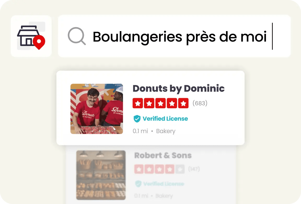 Searching of nearby bakeries on Yelp