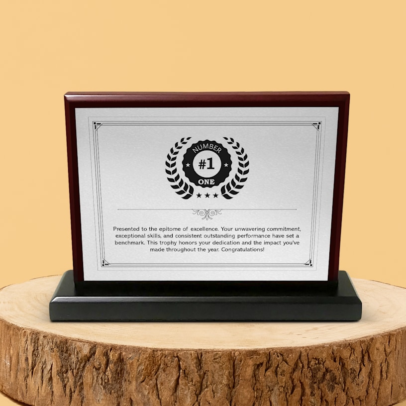 Wooden Plaque Award