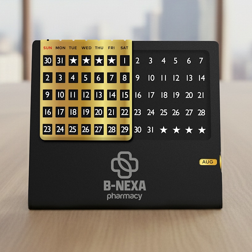 Perpetual Desk Calendar - Black >Hero img 02