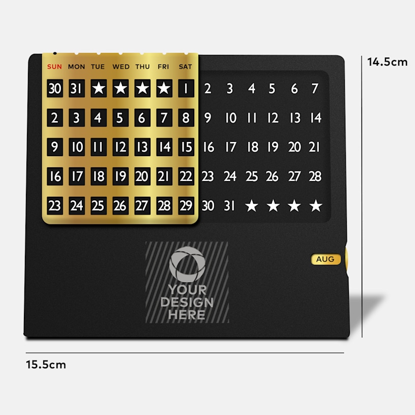 Perpetual Desk Calendar - Black >Hero img 04